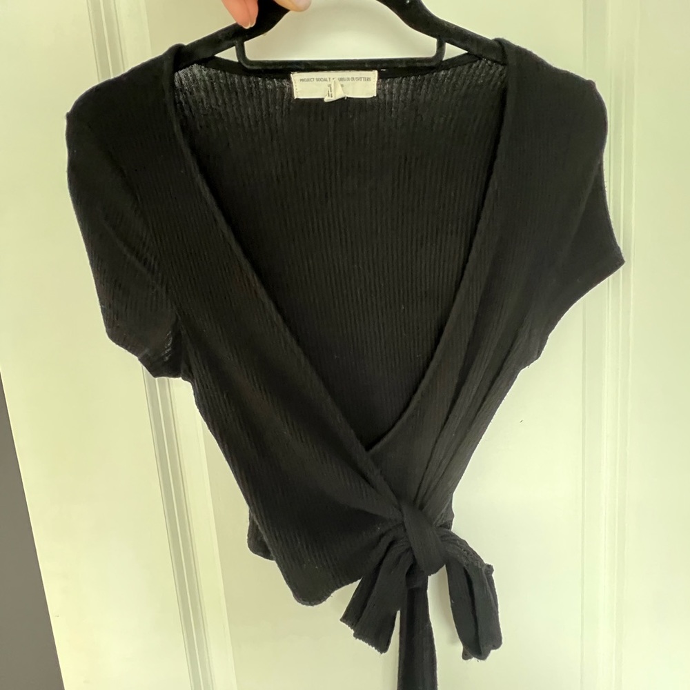 Black wrap top